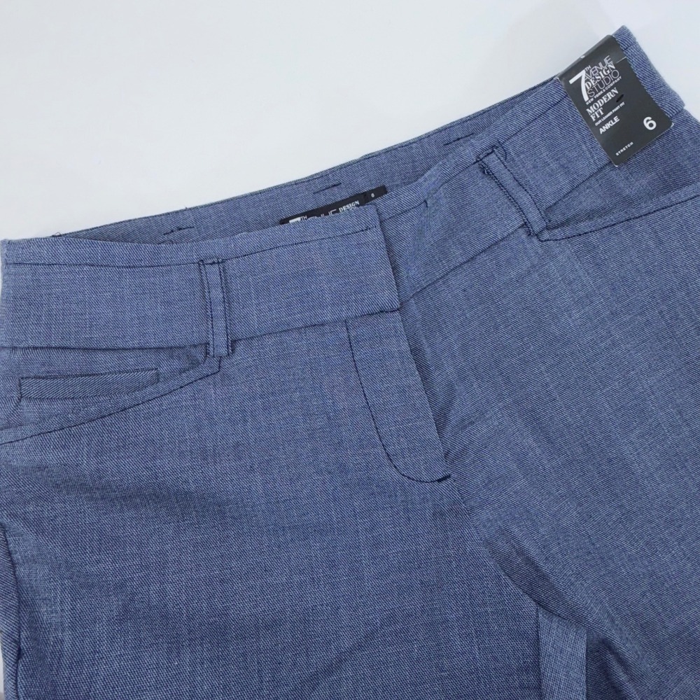 New‎ York & Company 7th Avenue Modern Fit Ankle Pants Blue Size 6 NWT